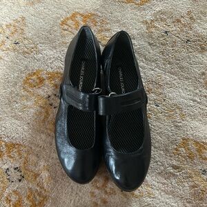 Charles Jourdan Black Ballet Flats Size 8